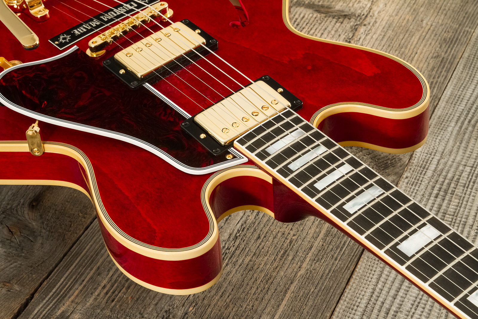 Gibson Custom Shop M2m Es355 1959 Bigsby Custom Made Plate 2h Trem Eb #a950134 - Vos 60s Cherry - Guitare Électrique 1/2 Caisse - Variation 4