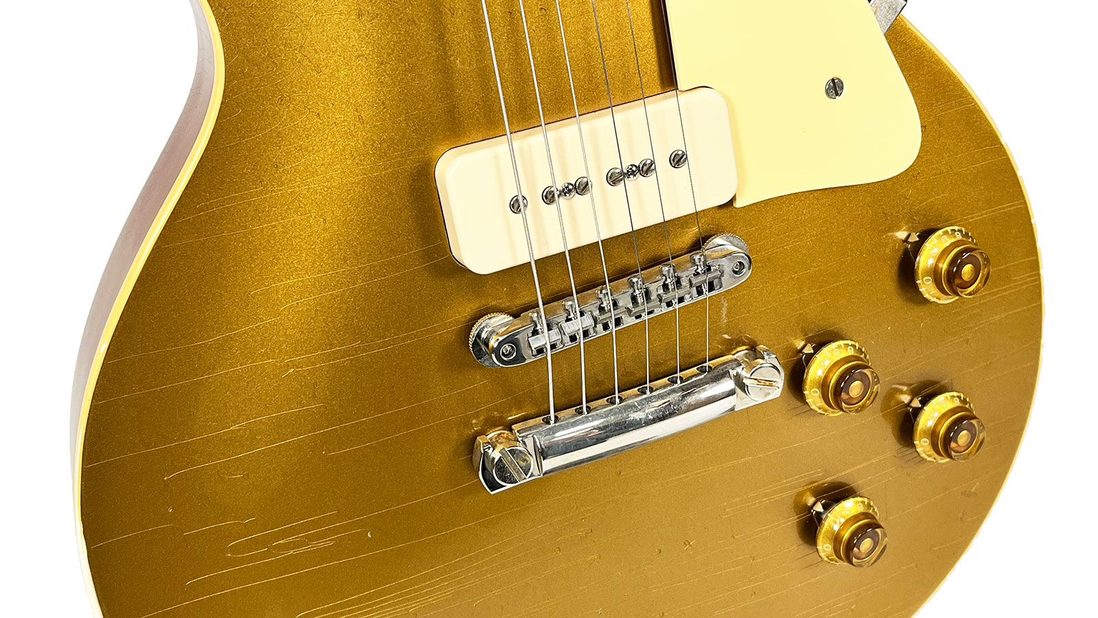 Gibson Custom Shop M2m Les Paul 1956 2h Ht Rw #63139 - Murphy Lab Light Aged Antique Gold - Guitare Électrique Single Cut - Variation 2