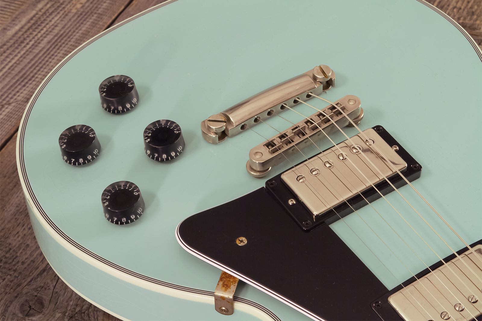 Gibson Custom Shop M2m Les Paul Custom 2h Ht Eb #cs501799 - Murphy Lab Aged Kerry Green - Guitare Électrique Single Cut - Variation 3