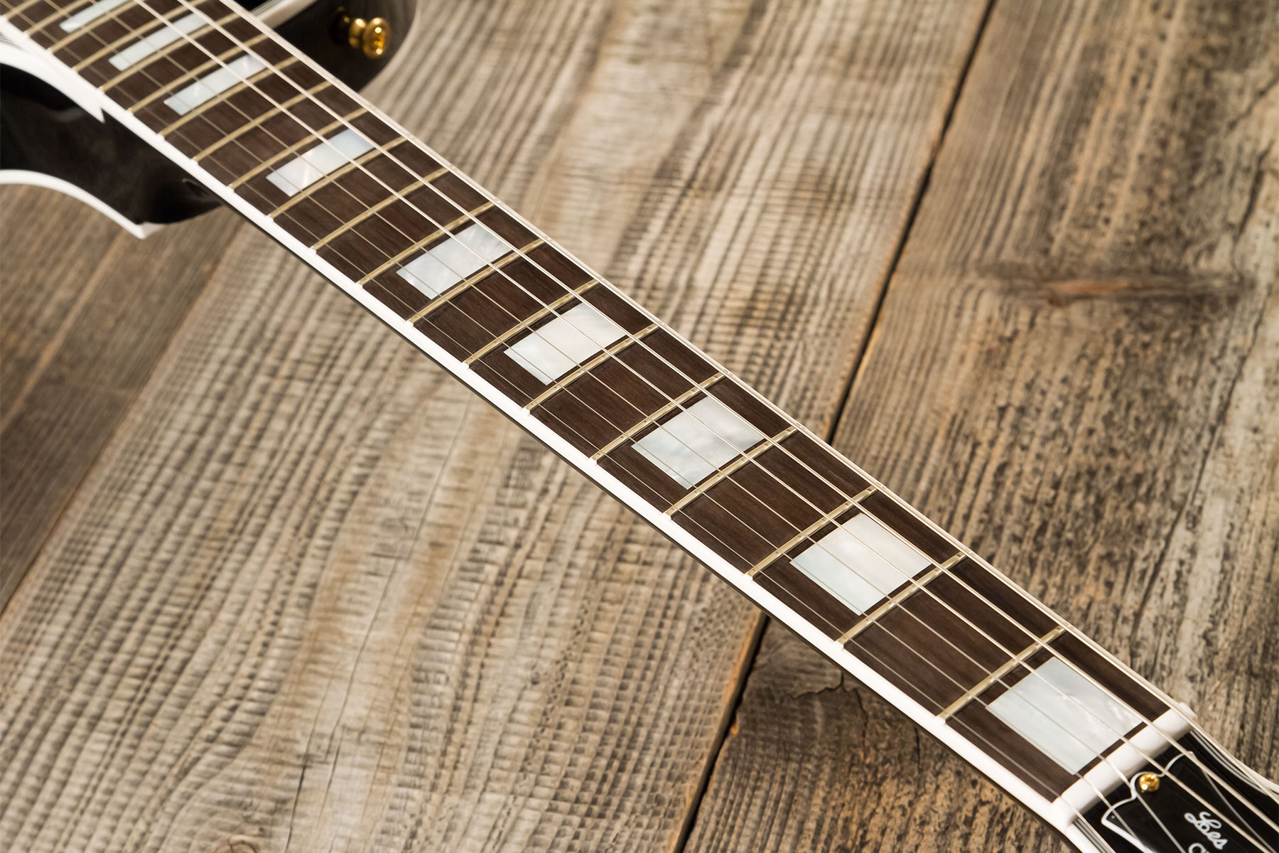 Gibson Custom Shop M2m Les Paul Custom Flowerpot Headstock 2h Ht Eb #cs403529 - Ebony Gloss - Guitare Électrique Single Cut - Variation 11