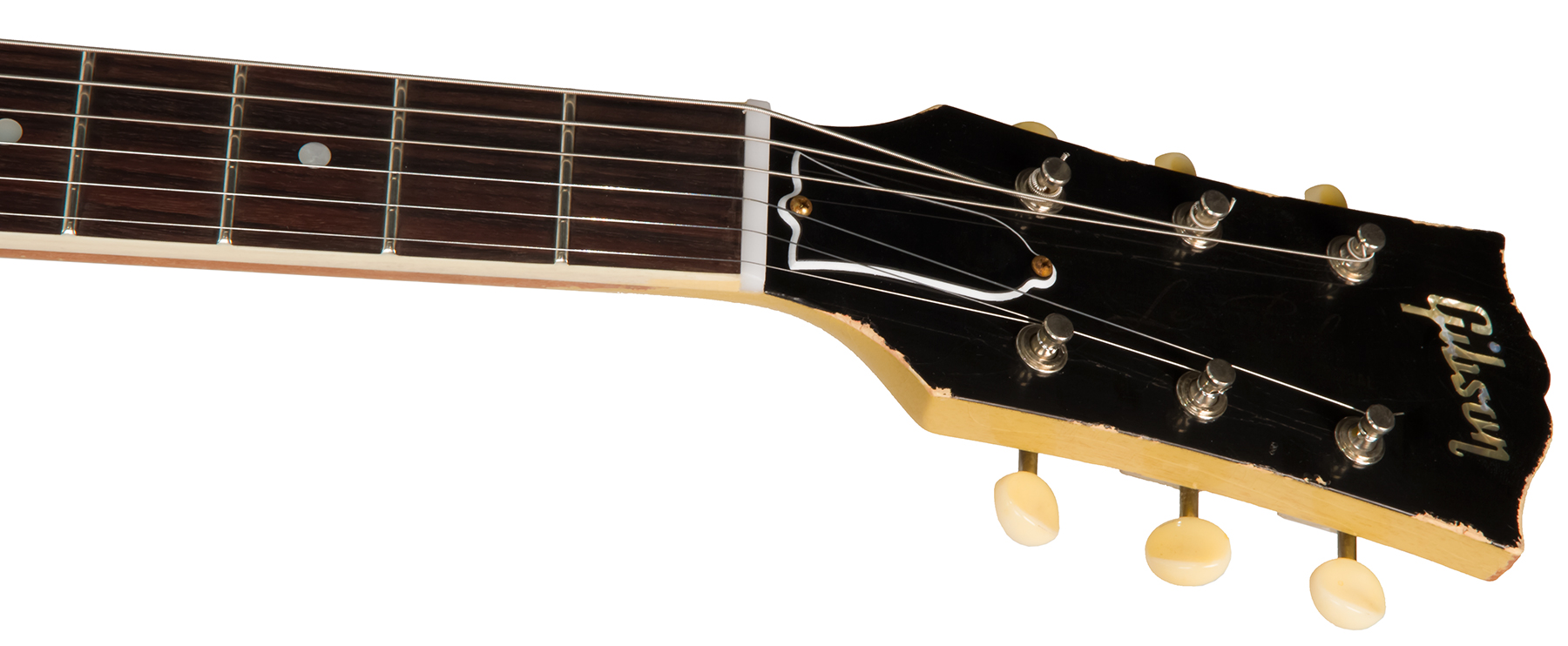 Gibson Custom Shop M2m Les Paul Special 1957 Single Cut Reissue P90 Ht Rw #70811 - Heavy Aged Tv Yellow - Guitare Électrique Single Cut - Variation 4