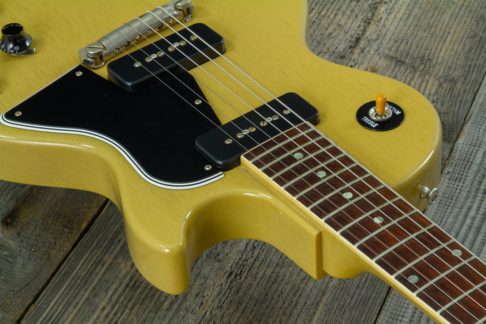 Gibson Custom Shop M2m Les Paul Special 1957 Single Cut Reissue P90 Ht Rw #70554 - Light Aged Tv - Guitare Électrique Single Cut - Variation 12