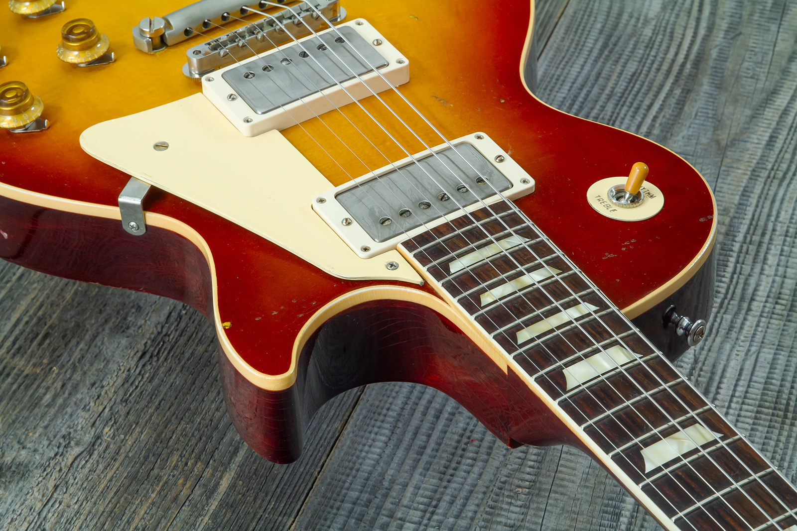 Gibson Custom Shop M2m Les Paul Standard 1958 2h Ht Rw #80780 - Heavy Aged '58 Burst - Guitare Électrique Single Cut - Variation 10