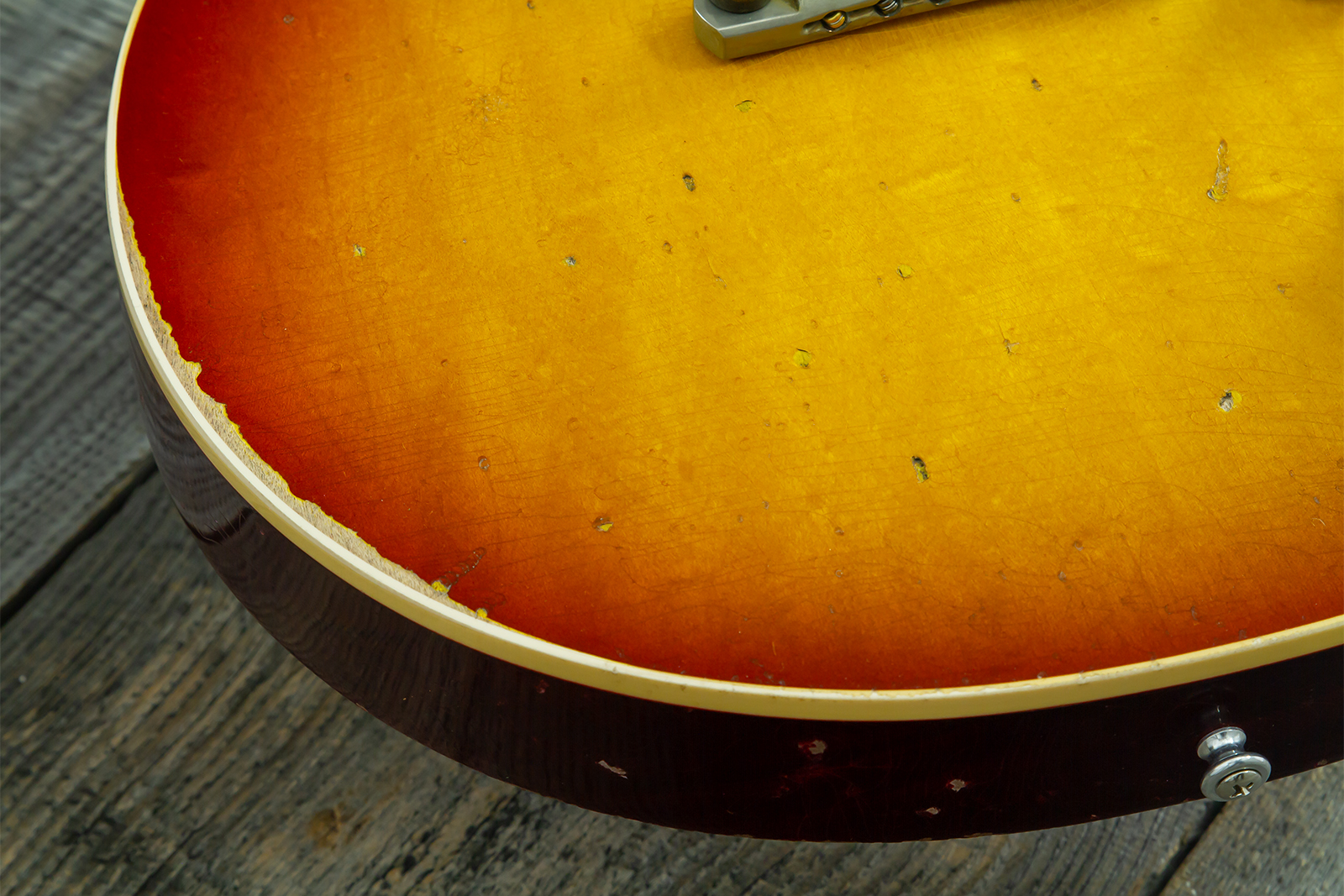 Gibson Custom Shop M2m Les Paul Standard 1958 2h Ht Rw #80780 - Heavy Aged '58 Burst - Guitare Électrique Single Cut - Variation 11