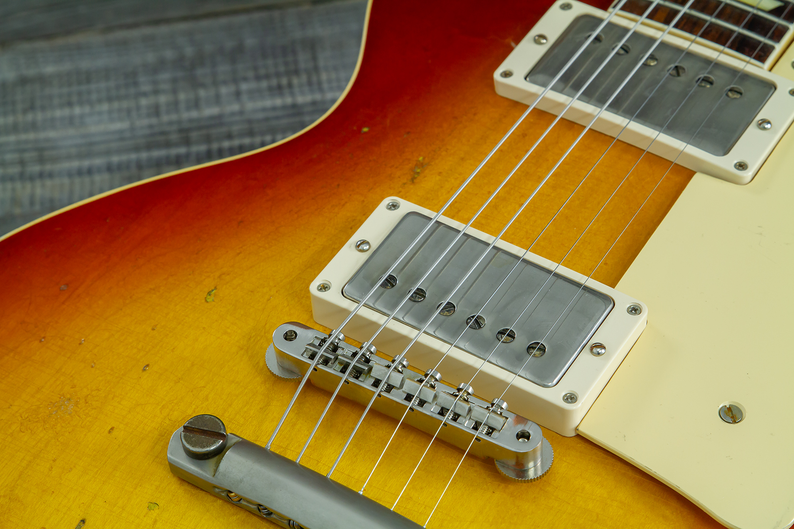Gibson Custom Shop M2m Les Paul Standard 1958 2h Ht Rw #80780 - Heavy Aged '58 Burst - Guitare Électrique Single Cut - Variation 12