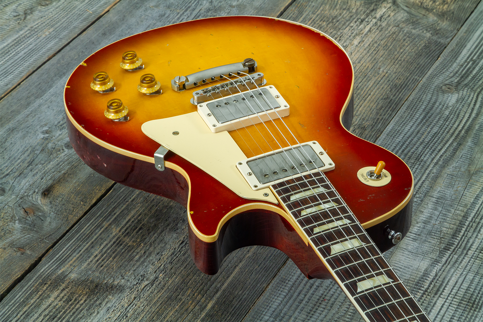Gibson Custom Shop M2m Les Paul Standard 1958 2h Ht Rw #80780 - Heavy Aged '58 Burst - Guitare Électrique Single Cut - Variation 8