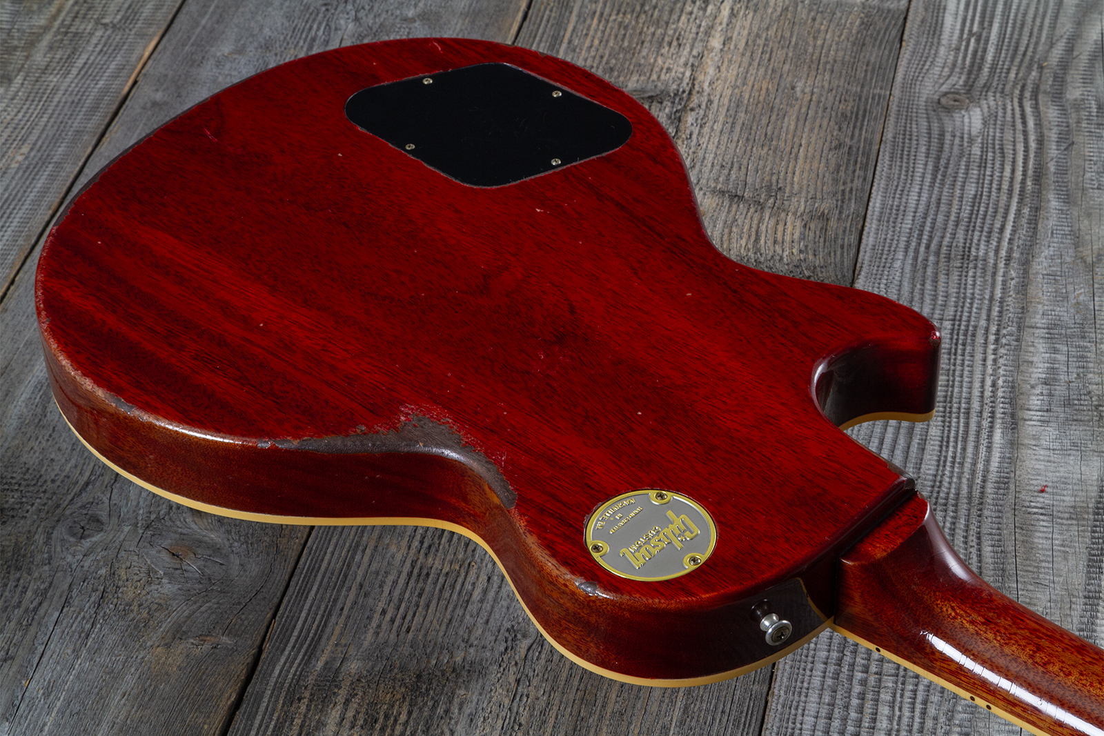 Gibson Custom Shop M2m Les Paul Standard 1958 2h Ht Rw #85546 - Murphy Lab Light Aged Ebony O. Gold - Guitare Électrique Single Cut - Variation 8