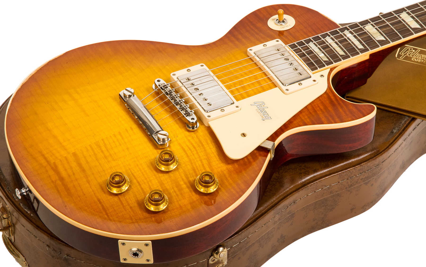Gibson Custom Shop M2m Les Paul Standard 1958 #891117 - Lightly Aged Iced Tea - Guitare Électrique Single Cut - Variation 1