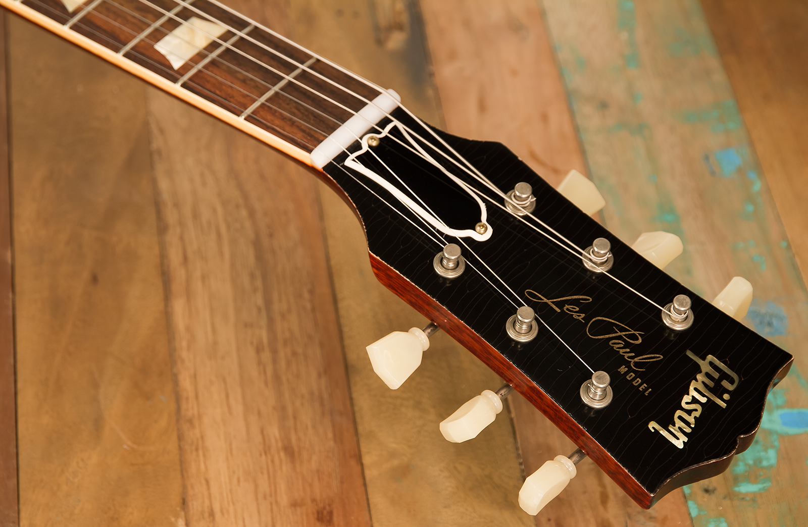 Gibson Custom Shop M2m Les Paul Standard 1958 2h Ht Rw #89904 - Kentucky Bourbon Fade - Guitare Électrique Single Cut - Variation 5
