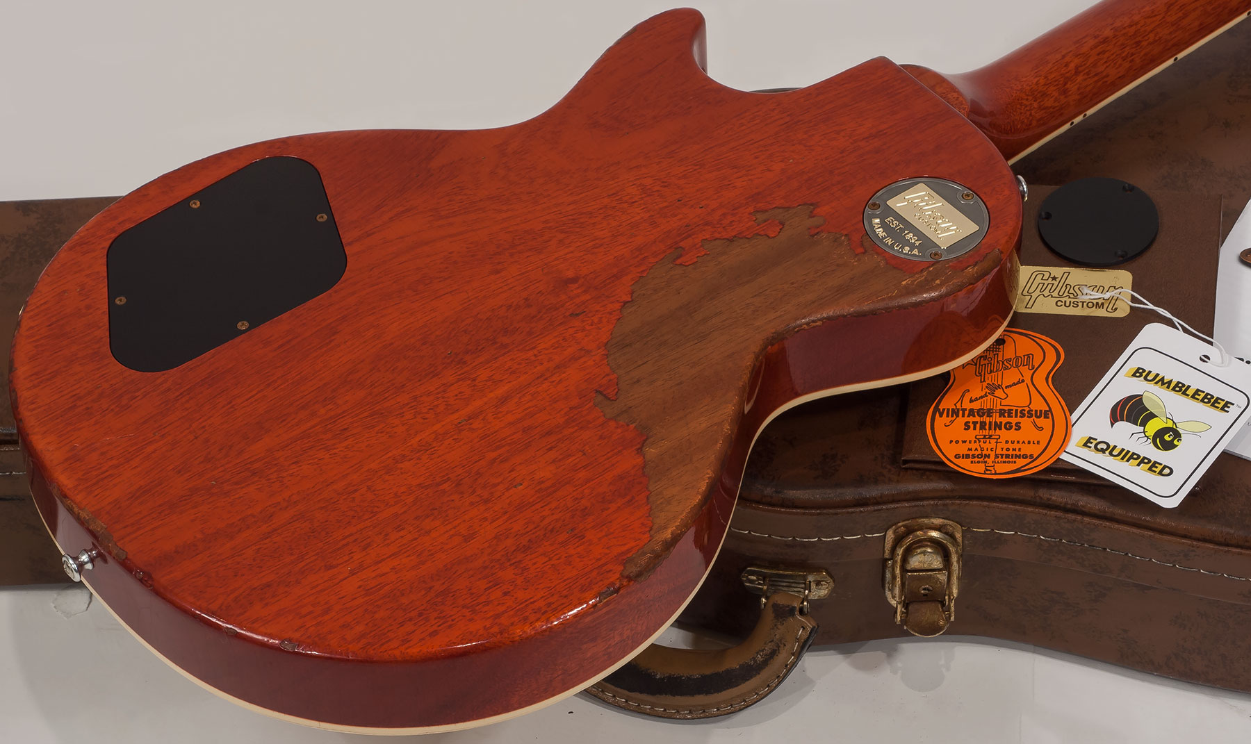 Gibson Custom Shop M2m Les Paul Standard 1958 2h Ht Rw #88149 - Heavy Aged Kentucky Bourbon Fade - Guitare Électrique Single Cut - Variation 4