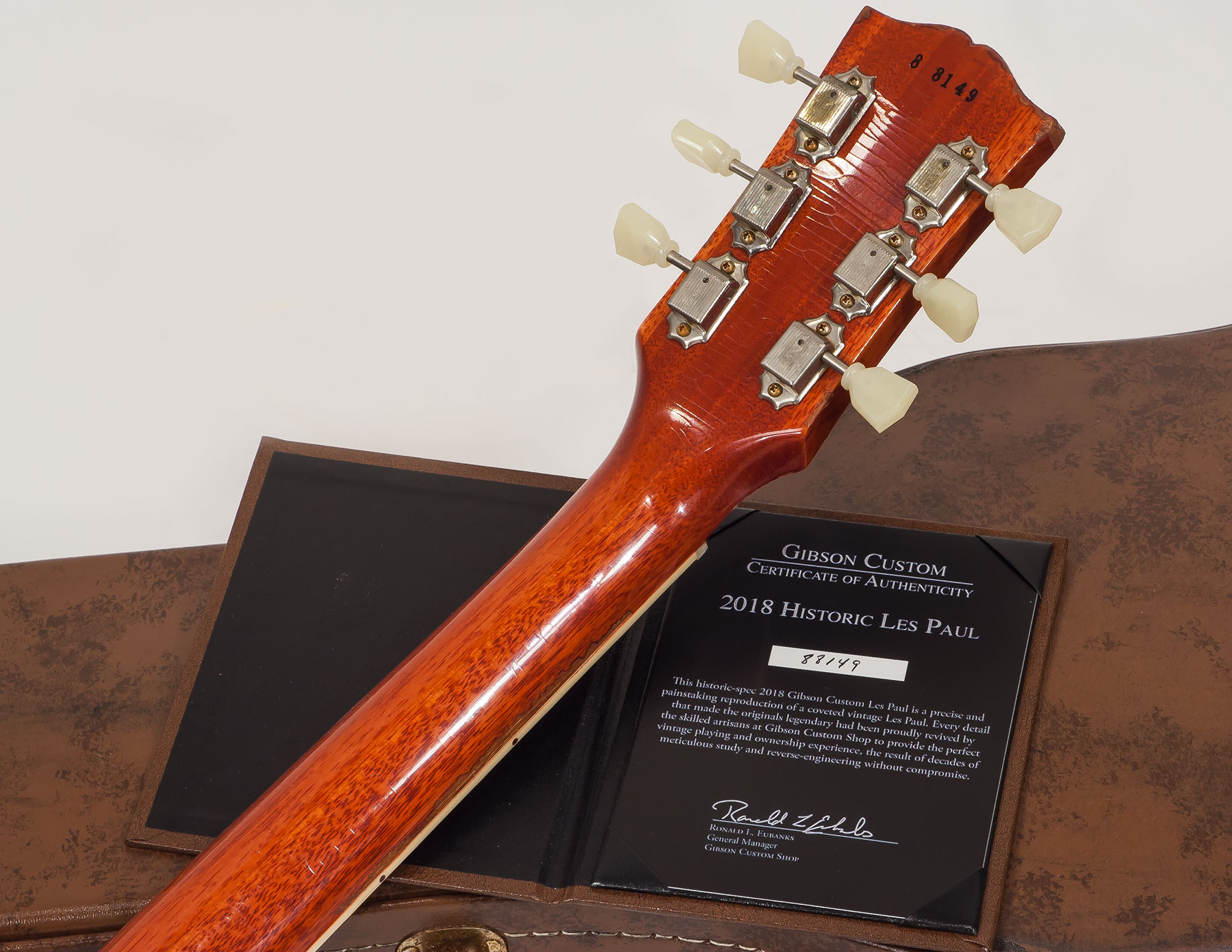 Gibson Custom Shop M2m Les Paul Standard 1958 2h Ht Rw #88149 - Heavy Aged Kentucky Bourbon Fade - Guitare Électrique Single Cut - Variation 5