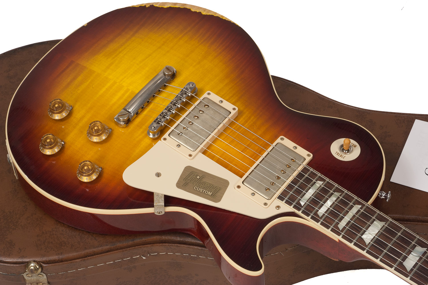 Gibson Custom Shop M2m Les Paul Standard 1958 2h Ht Rw #r862322 - Aged Bourbon Burst - Guitare Électrique Single Cut - Variation 2