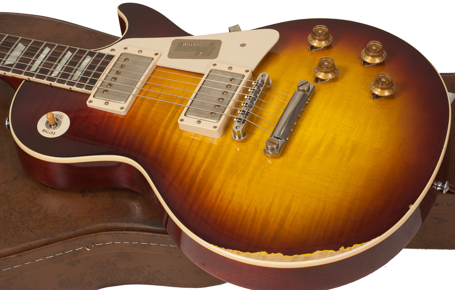 Gibson Custom Shop M2m Les Paul Standard 1958 2h Ht Rw #r862322 - Aged Bourbon Burst - Guitare Électrique Single Cut - Variation 4