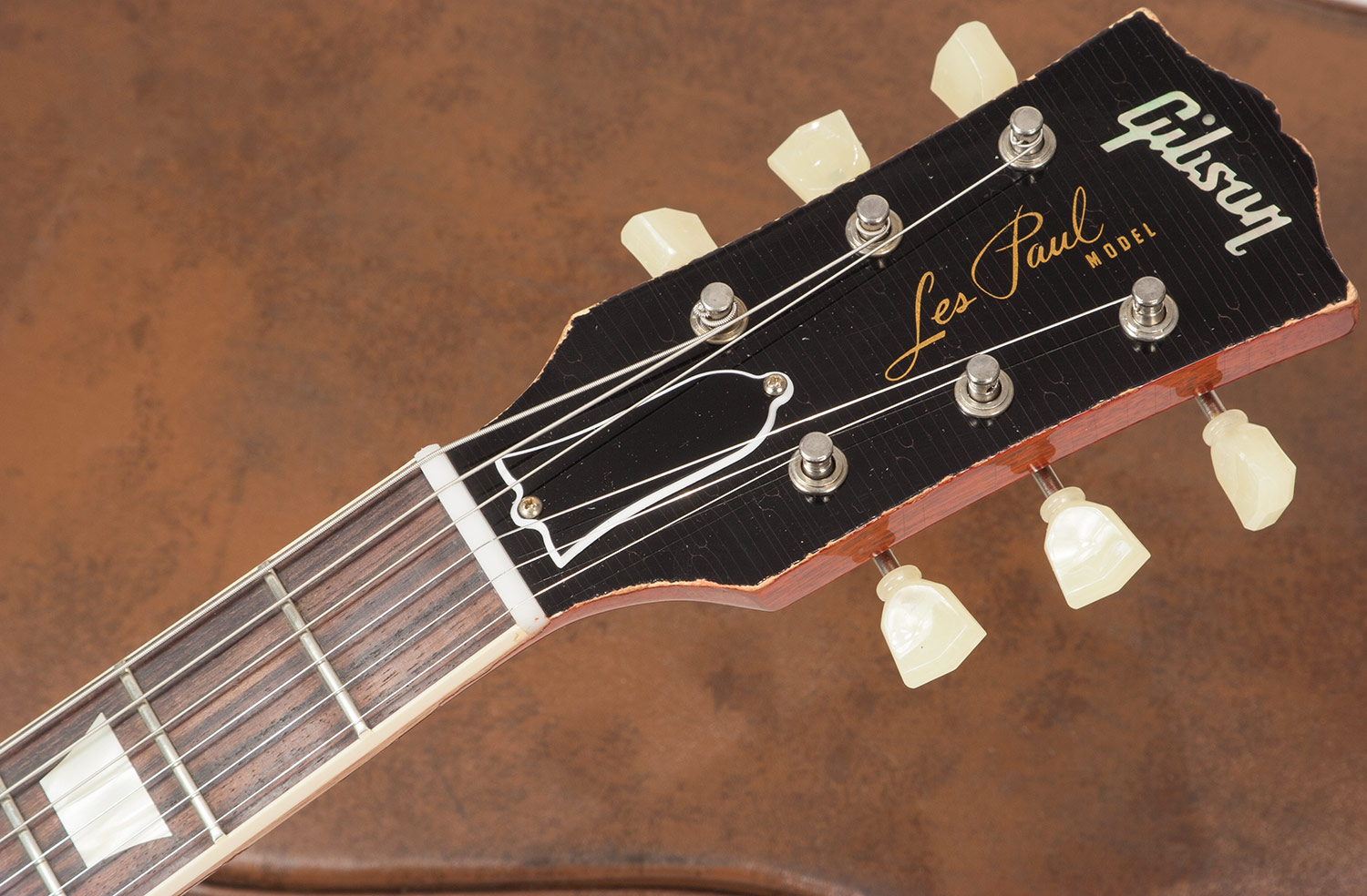 Gibson Custom Shop M2m Les Paul Standard 1958 2h Ht Rw #r862322 - Aged Bourbon Burst - Guitare Électrique Single Cut - Variation 6