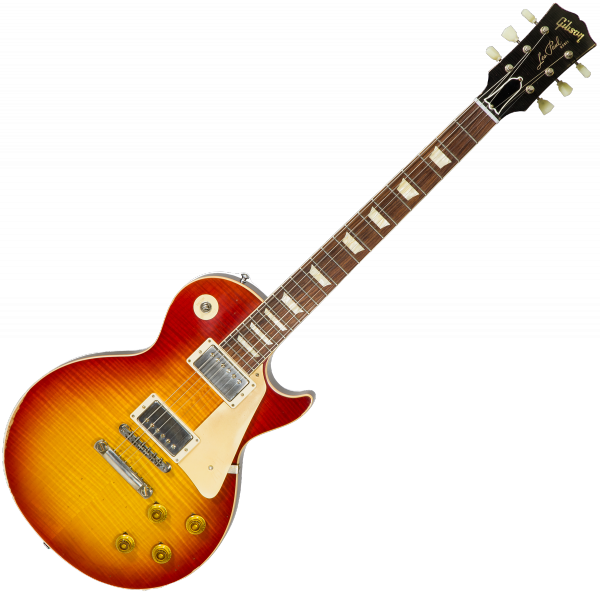Guitare électrique solid body Gibson Custom Shop M2M 1958 Les Paul Standard Reissue #89849 - heavy aged first burst