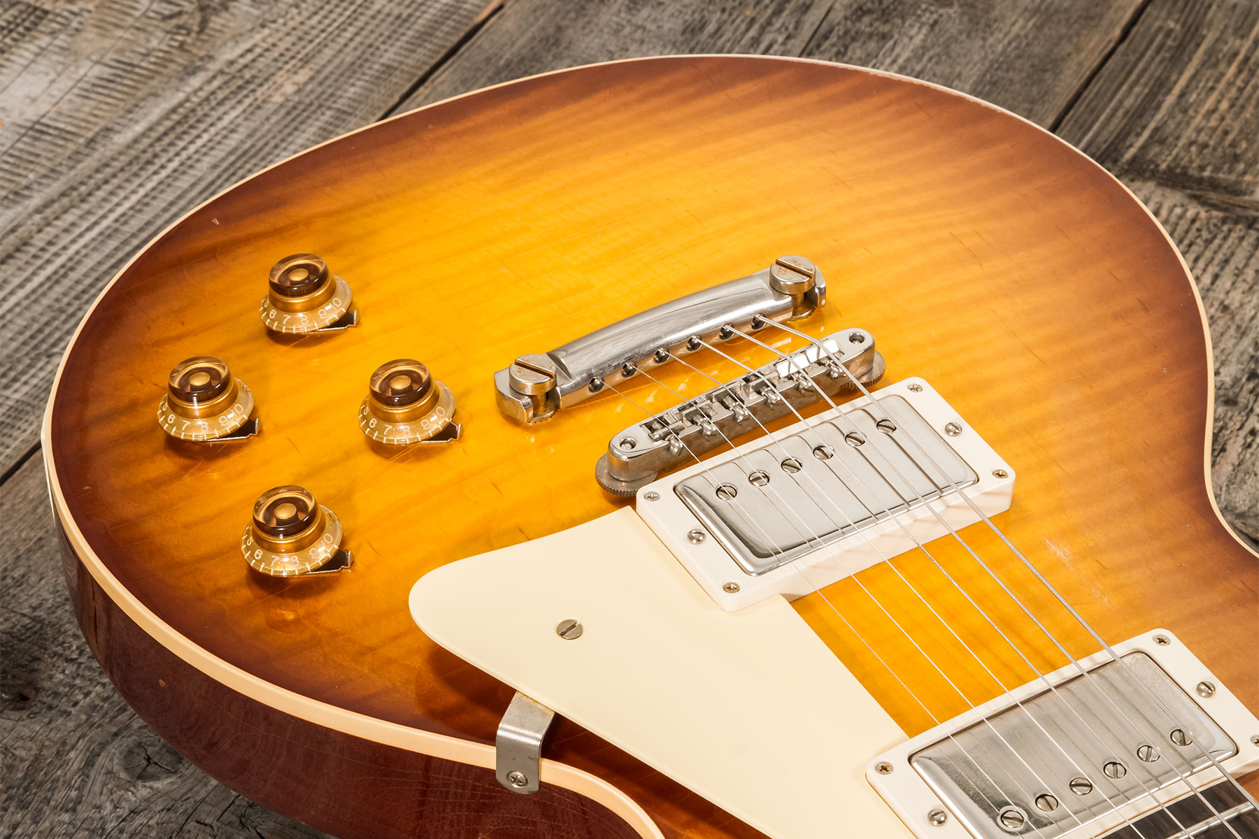 Gibson Custom Shop M2m Les Paul Standard 1959 2h Ht Rw #932130 - Murphy Lab Light Aged Golden Poppy Burst - Guitare Électrique Single Cut - Variation 