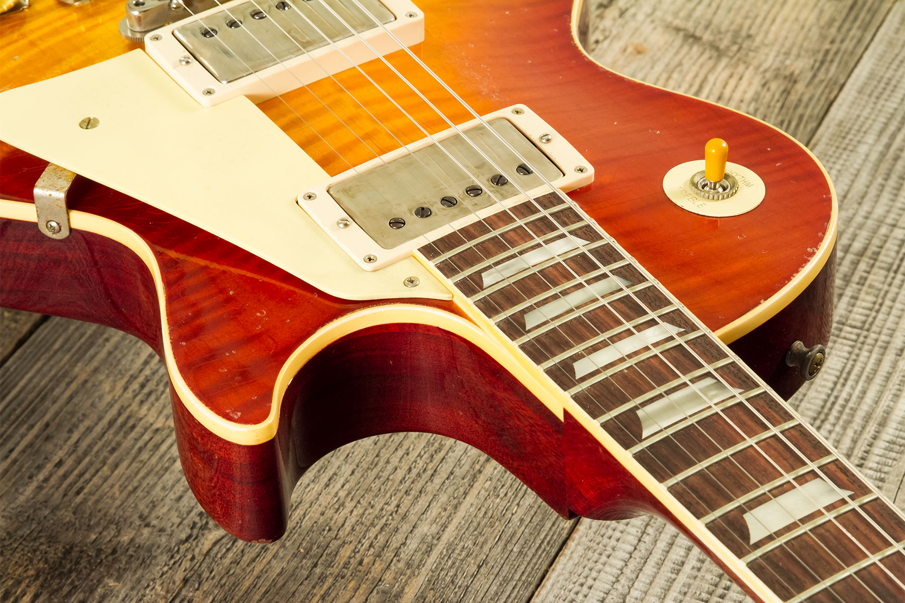 Gibson Custom Shop M2m Les Paul Standard 1959 2h Ht Rw #942136 - Murphy Lab Heavy Aged Sunrise Tea Burst - Guitare Électrique Single Cut - Variation 5