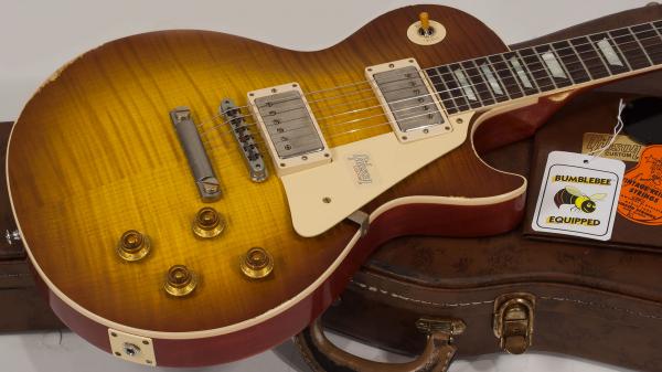 Guitare électrique solid body Gibson Custom Shop M2M 1959 Les Paul Standard #982197 - heavy aged iced tea