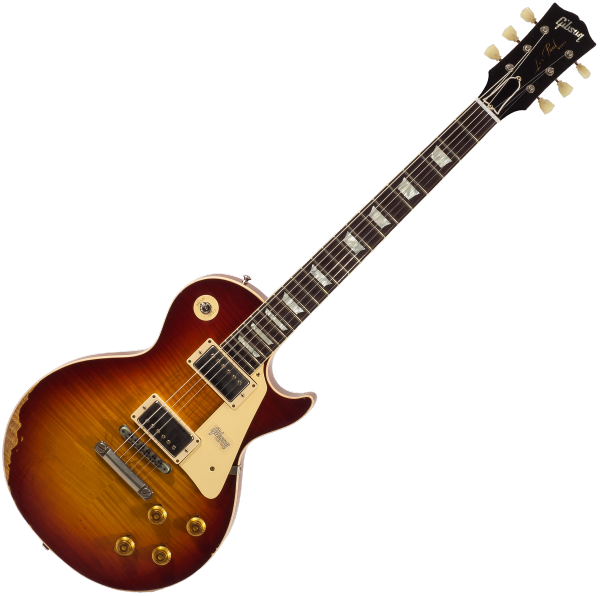 Guitare électrique solid body Gibson Custom Shop M2M 1959 Les Paul Standard #982206 - heavy aged vintage cherry burst