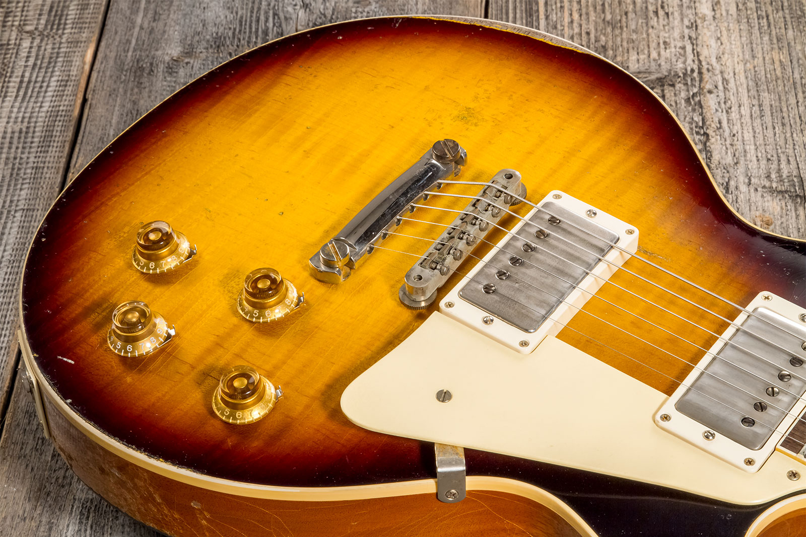 Gibson Custom Shop M2m Les Paul Standard 1959 Reissue 2h Ht Rw #932158 - Ultra Heavy Aged Kindred Burst - Guitare Électrique Single Cut - Variation 3