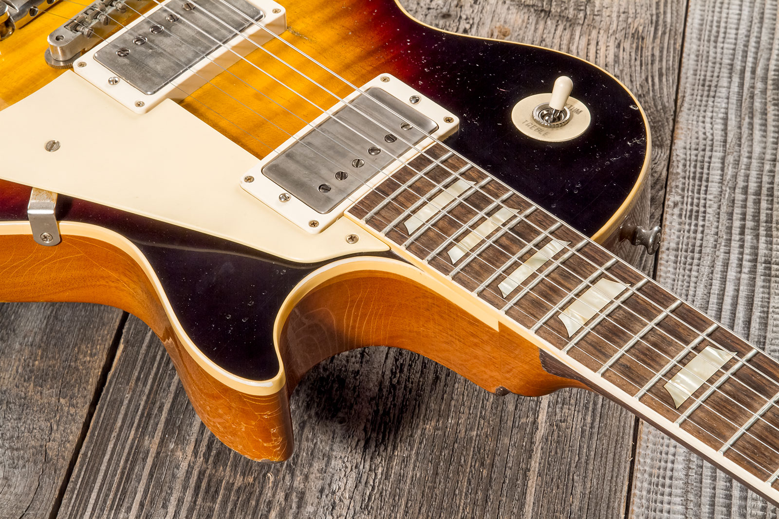 Gibson Custom Shop M2m Les Paul Standard 1959 Reissue 2h Ht Rw #932158 - Ultra Heavy Aged Kindred Burst - Guitare Électrique Single Cut - Variation 4