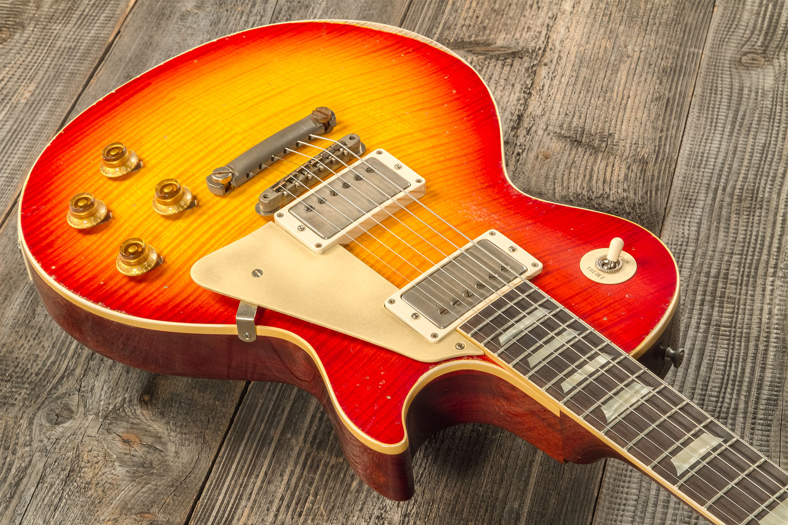 Gibson Custom Shop M2m Les Paul Standard 1959 Reissue 2h Ht Rw #934298 - Murphy Lab Ultra Heavy Aged Washed Cherry Sunburst - Guitare Électrique Singl