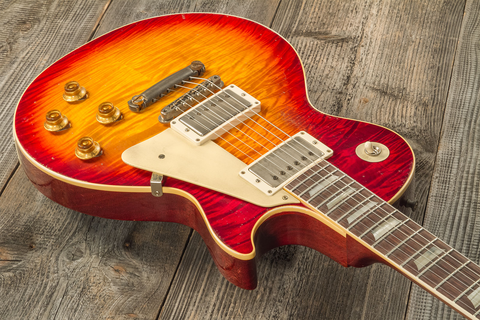 Gibson Custom Shop M2m Les Paul Standard 1959 Reissue 2h Ht Rw #934321 - Murphy Lab Ultra Heavy Aged Factory Burst - Guitare Électrique Single Cut - V