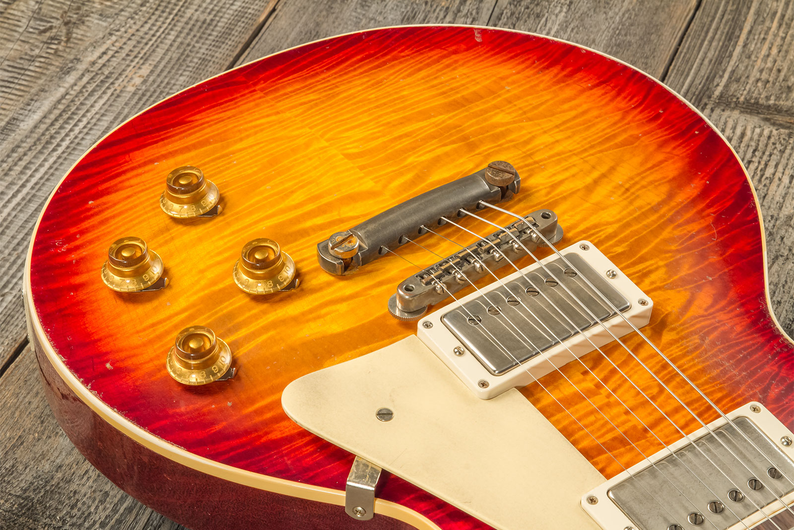 Gibson Custom Shop M2m Les Paul Standard 1959 Reissue 2h Ht Rw #934321 - Murphy Lab Ultra Heavy Aged Factory Burst - Guitare Électrique Single Cut - V