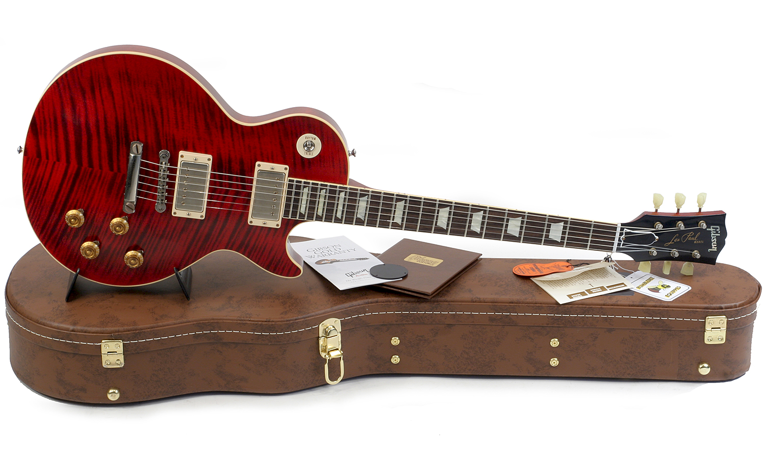 Gibson Custom Shop M2m Les Paul Standard 1959 Reissue 2h Ht Rw #943147 - Vos Red Tiger - Guitare Électrique Single Cut - Variation 1