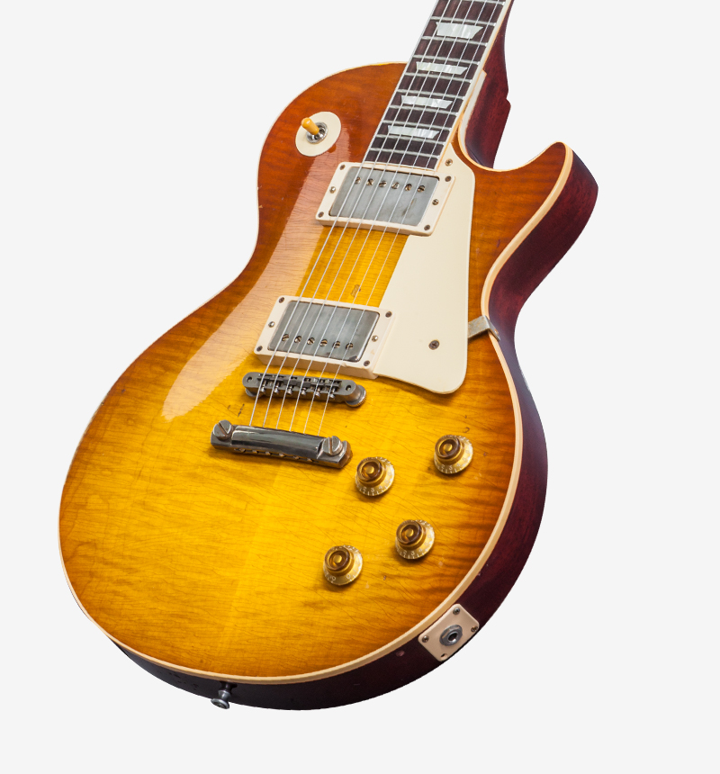 Gibson Custom Shop Mick Ralphs Les Paul Standard 1958 Replica Signature 2h Ht Rw - Aged Ralphs Burst - Guitare Électrique Single Cut - Variation 2