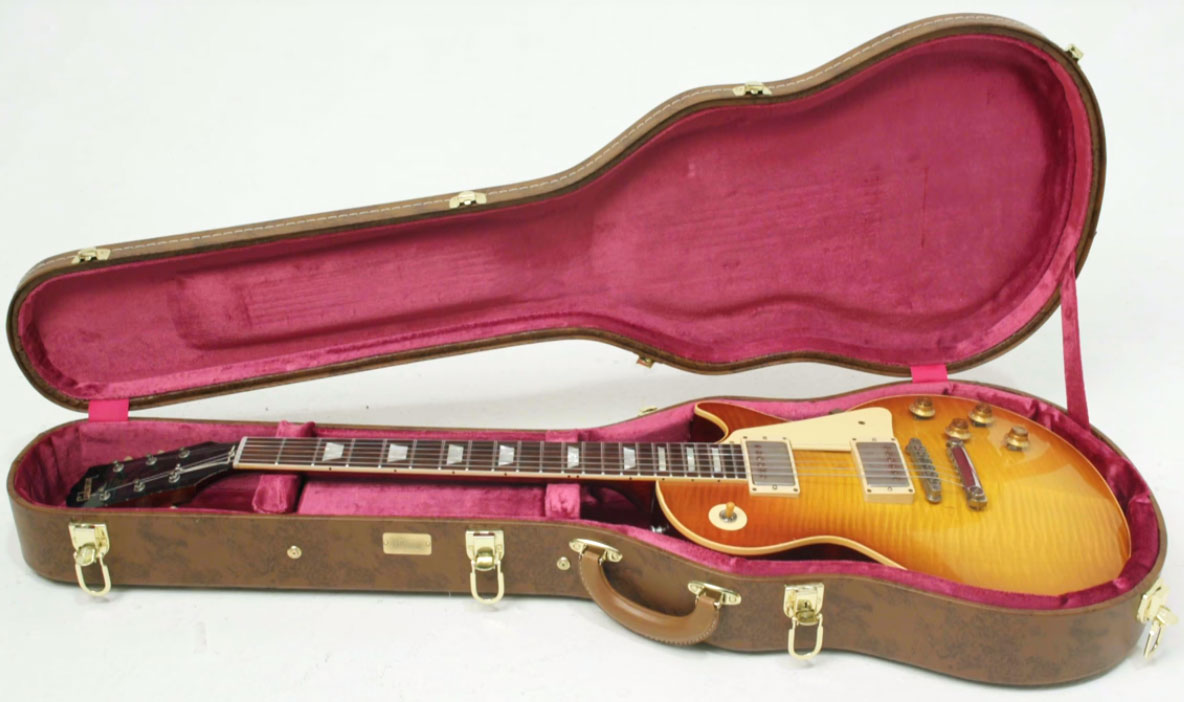 Gibson Custom Shop Mick Ralphs Les Paul Standard 1958 Replica Signature 2h Ht Rw - Aged Ralphs Burst - Guitare Électrique Single Cut - Variation 5