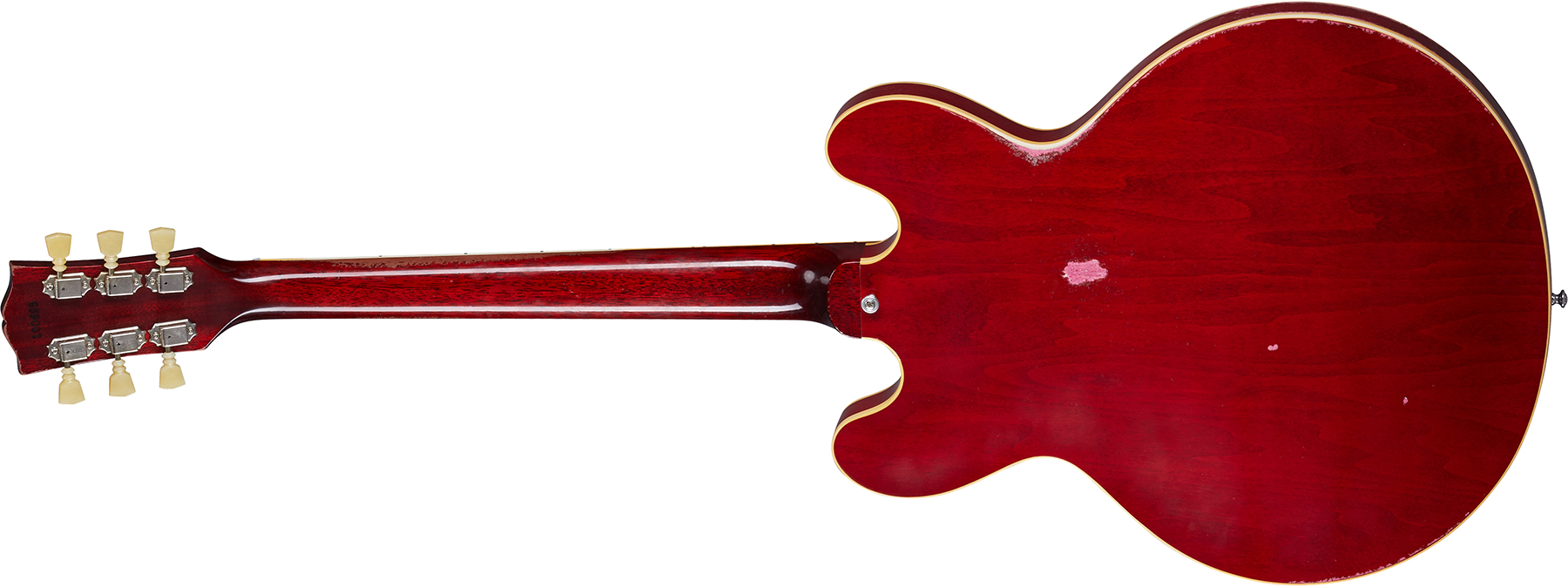 Gibson Custom Shop Murphy Lab Es-335 1961 Reissue 2h Ht Rw - Heavy Aged Sixties Cherry - Guitare Électrique 1/2 Caisse - Variation 1