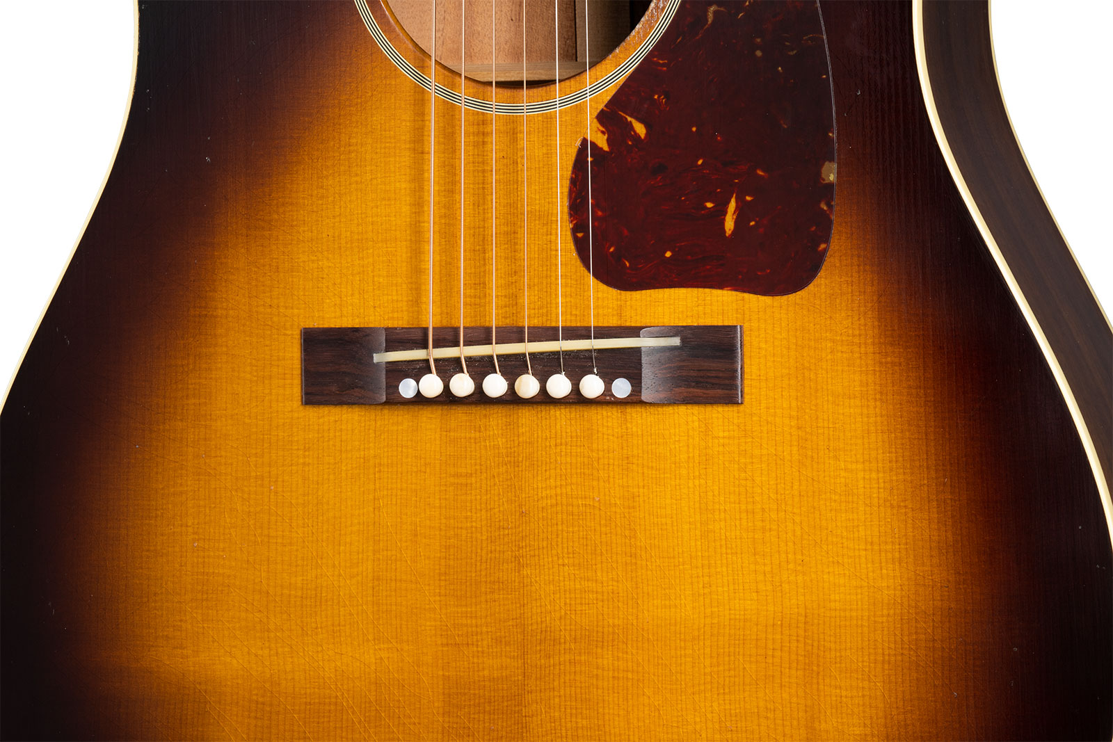 Gibson Custom Shop Murphy Lab J-45 Banner 1942 Dreadnought Epicea Acajou Rw - Light Aged Vintage Sunburst - Guitare Acoustique - Variation 4