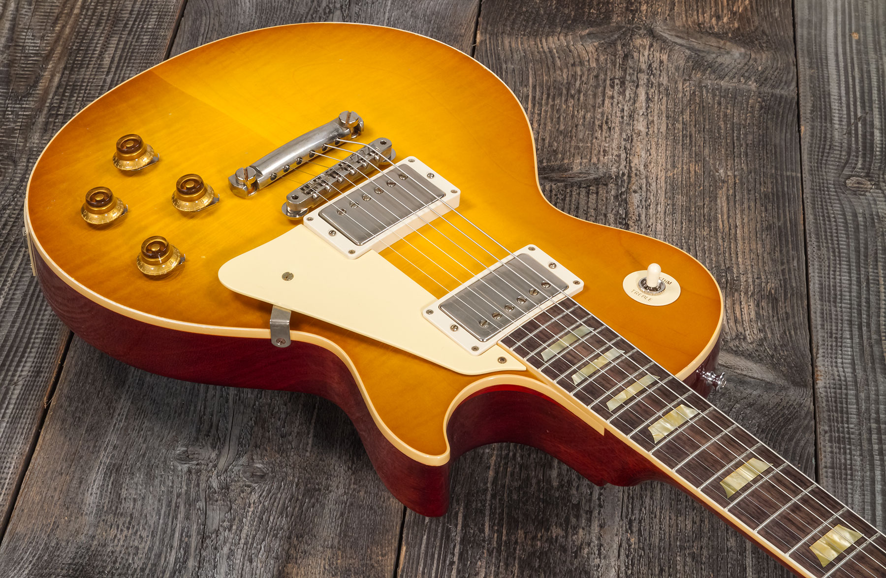 Gibson Custom Shop Murphy Lab Les Paul Standard 1958 Reissue 2h Ht Rw #821279 - Light Aged Lemon Burst - Guitare Électrique Single Cut - Variation 2