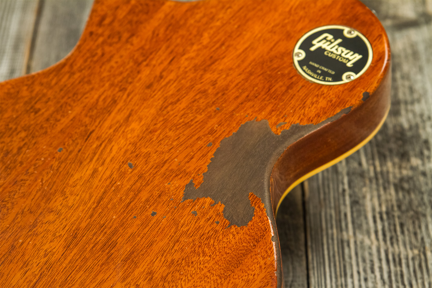 Gibson Custom Shop Murphy Lab Les Paul Standard 1959 Reissue 2h Ht Rw #93718 - Heavy Aged Green Lemon Fade - Guitare Électrique Single Cut - Variation