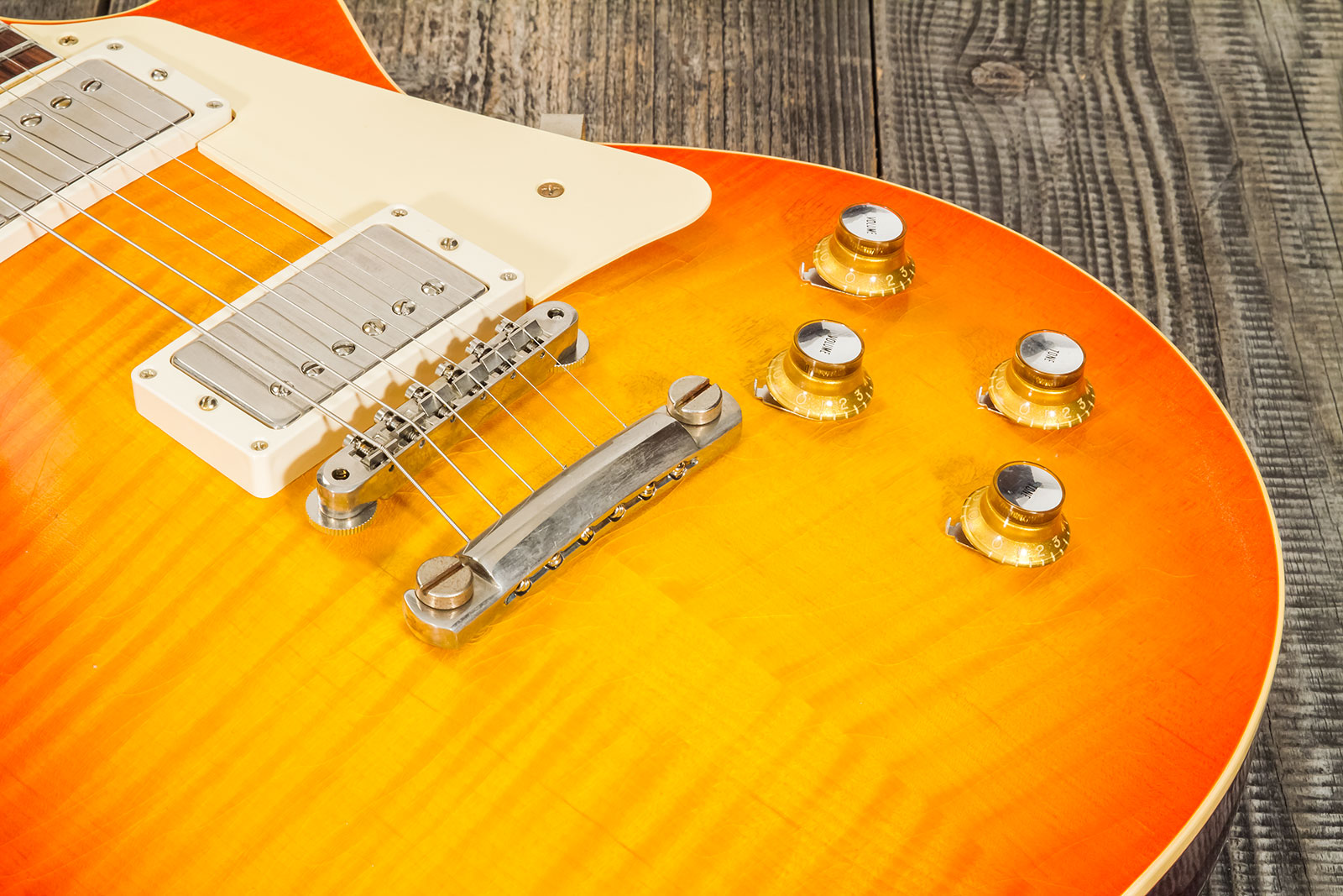 Gibson Custom Shop Murphy Lab Les Paul Standard 1960 Reissue 2h Ht Rw #001189 - Ultra Light Aged Orange Lemon Fade Burst - Guitare Électrique Single C