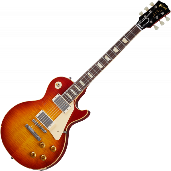 Guitare électrique solid body Gibson Custom Shop Murphy Lab 1959 Les Paul Standard Reissue - light aged cherry tea burst