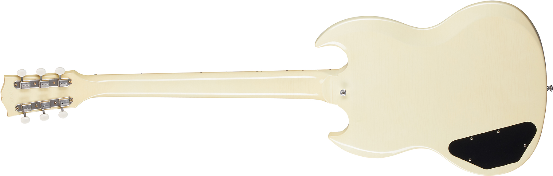Gibson Custom Shop Murphy Lab Sg Special 1963 Reissue 2p90 Ht Rw - Ultra Light Aged Classic White - Guitare Électrique Double Cut - Variation 1