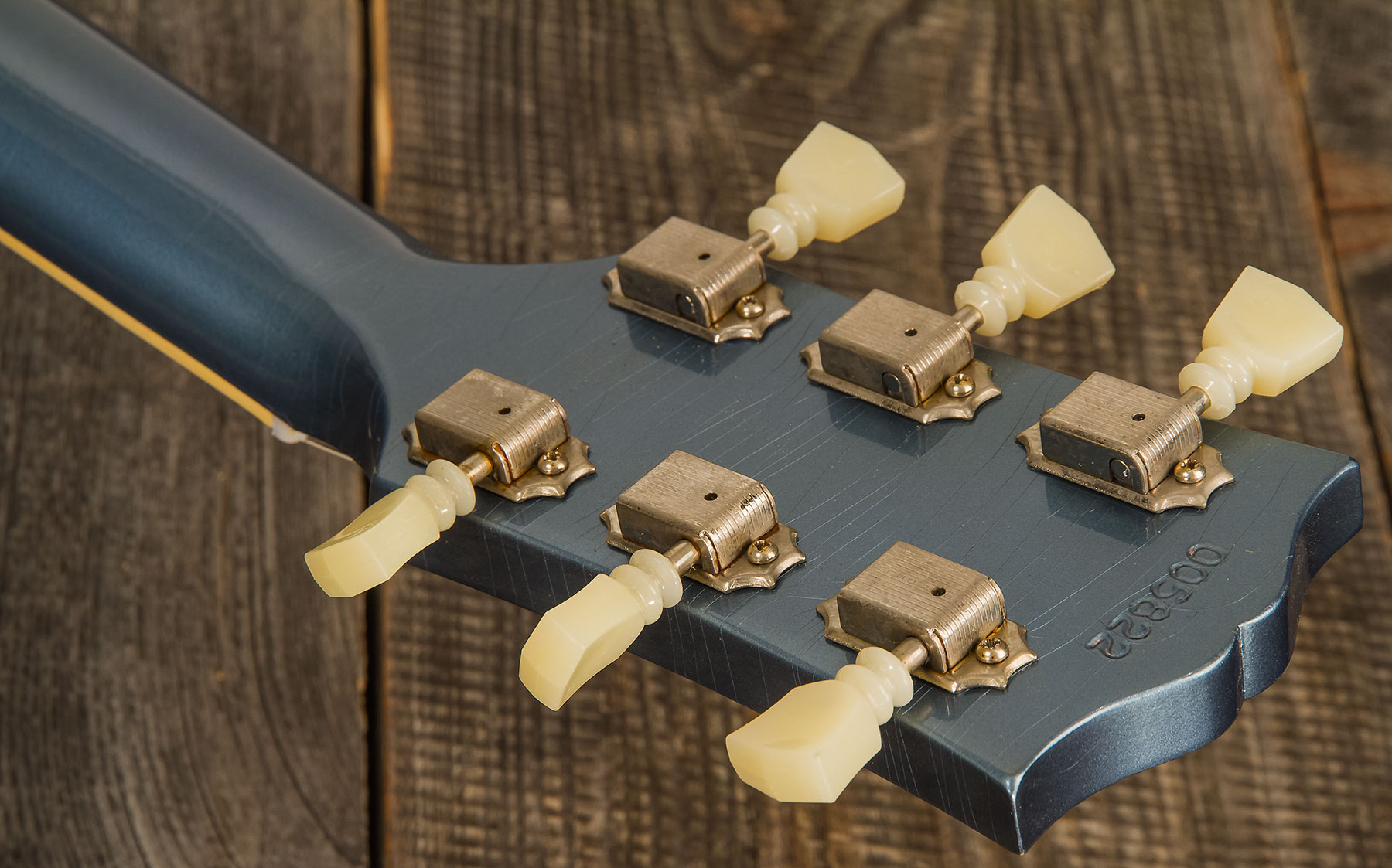 Gibson Custom Shop Murphy Lab Sg Standard 1961 Reissue 2h Ht Rw #005822 - Ultra Light Aged Pelham Blue - Guitare Électrique Double Cut - Variation 5