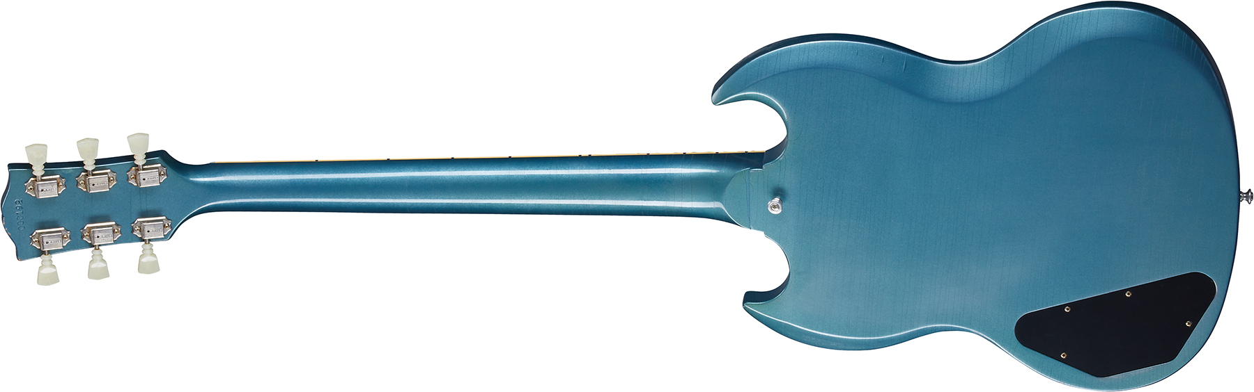 Gibson Custom Shop Murphy Lab Sg Standard 1964 Maestro Reissue 2h Trem Rw - Ultra Light Aged Pelham Blue - Guitare Électrique Double Cut - Variation 1