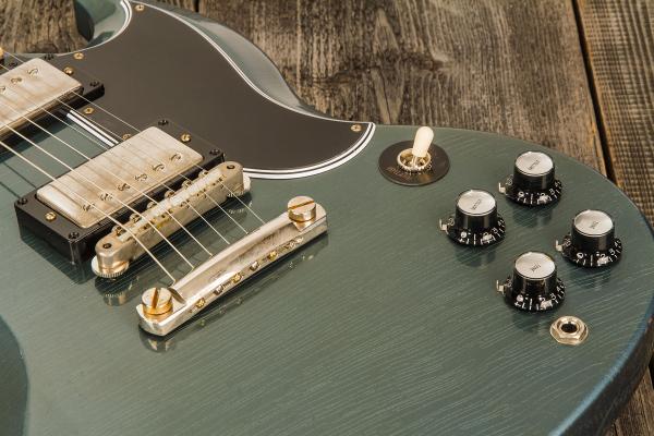 Guitare électrique solid body Gibson Custom Shop Murphy Lab 1964 SG Standard Reissue #108681 - light aged pelham blue