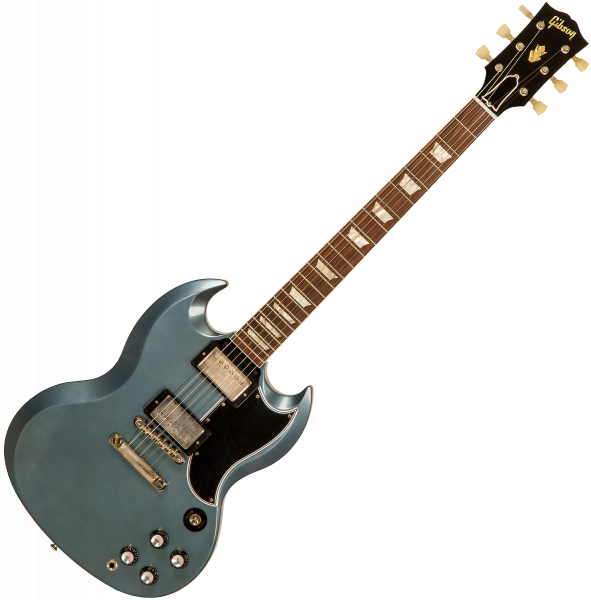 Guitare électrique solid body Gibson Custom Shop Murphy Lab 1964 SG Standard Reissue - Light aged pelham blue