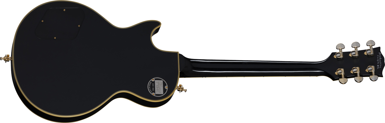 Gibson Custom Shop Peter Frampton Les Paul Custom Phenix Signature 3h Ht Eb - Vos Ebony - Guitare Électrique Single Cut - Variation 1