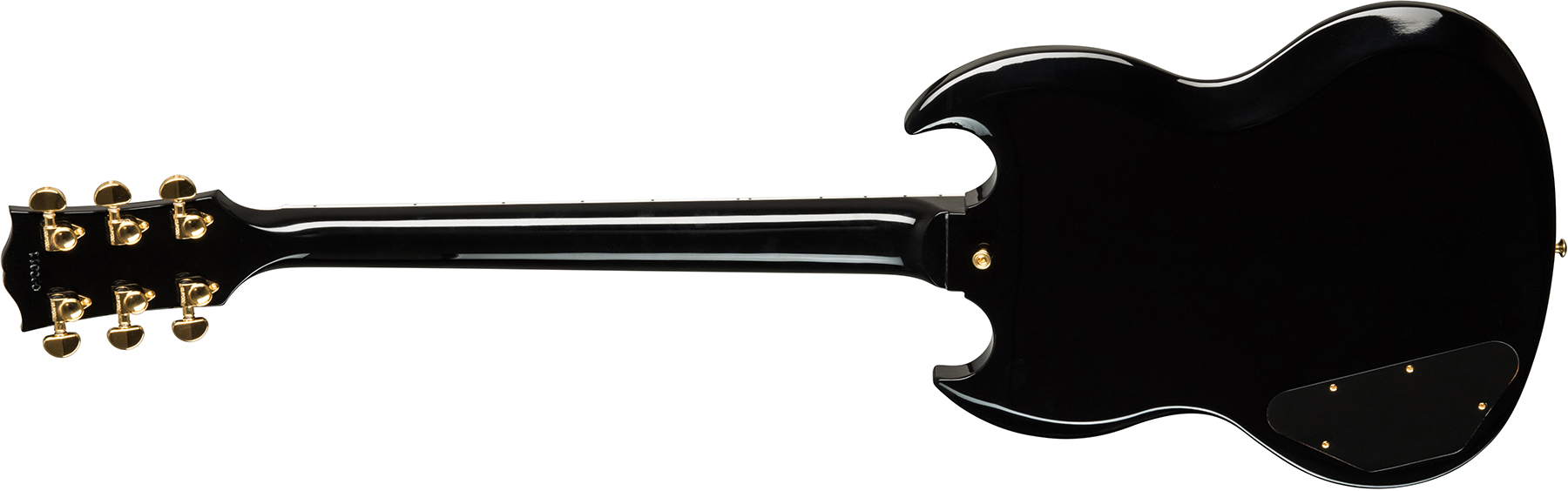 Gibson Custom Shop Sg Custom 2-pickup 2019 2h Ht Eb - Ebony - Guitare Électrique Double Cut - Variation 1