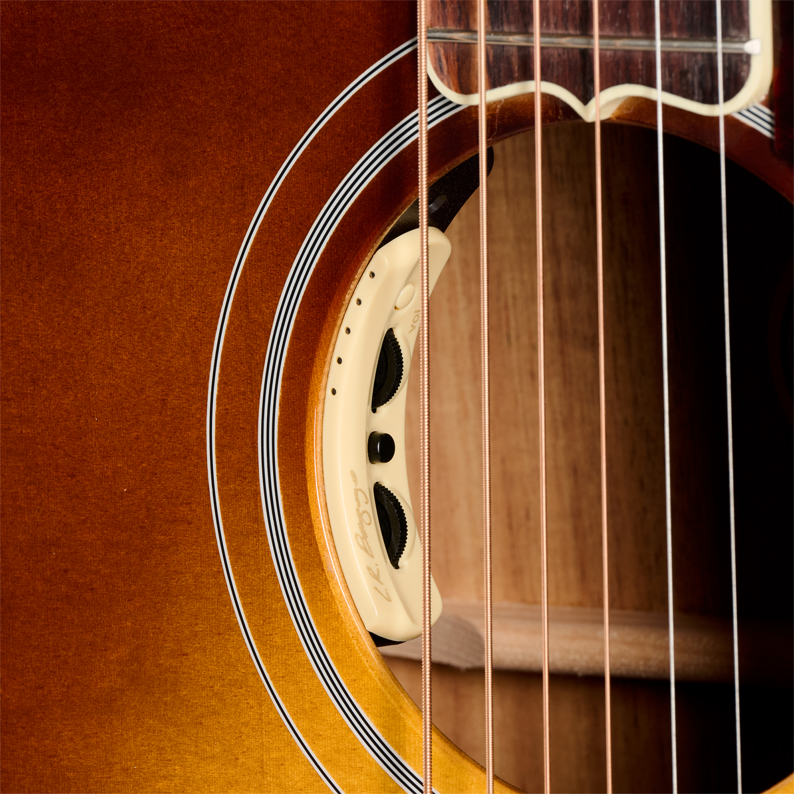 Gibson Custom Shop Sj200 Elegant Koa Artisan Jumbo Epicea Koa Rw - Honey Burst - Guitare Folk - Variation 4