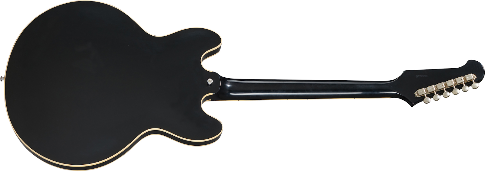 Gibson Custom Shop Trini Lopez Standard 1964 Reissue 2h Ht  Rw - Vos Ebony - Guitare Électrique 1/2 Caisse - Variation 1