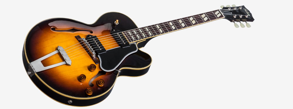 Gibson Es-275 P-90 Ltd - Vos Dark Burst - Guitare Électrique 1/2 Caisse - Variation 1