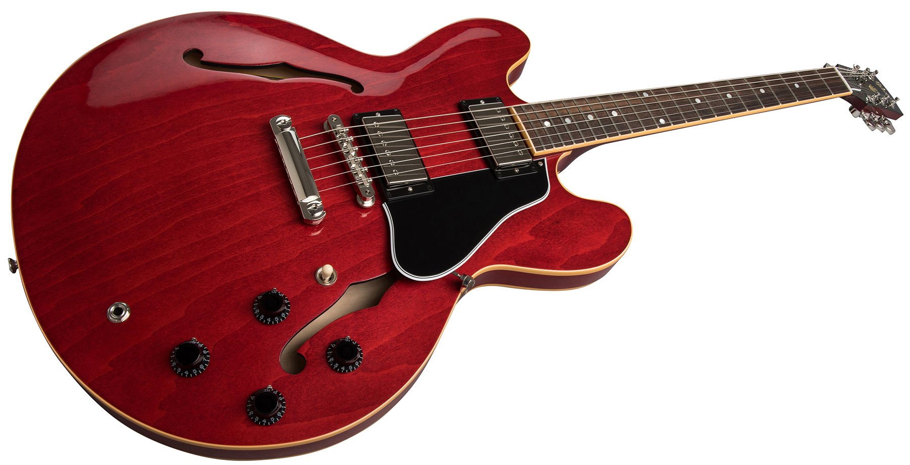 Gibson Es-335 Dot 2019 Hh Ht Rw - Antique Faded Cherry - Guitare Électrique 1/2 Caisse - Variation 1
