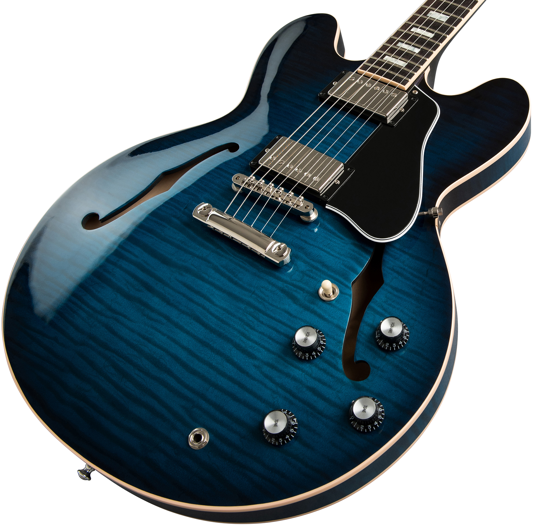 Gibson Es-335 Dot 2019 Hh Ht Rw - Blue Burst - Guitare Électrique 1/2 Caisse - Variation 3