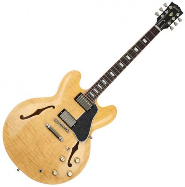 Guitare électrique 1/2 caisse Gibson ES-335 Figured Ltd - Dark vintage natural